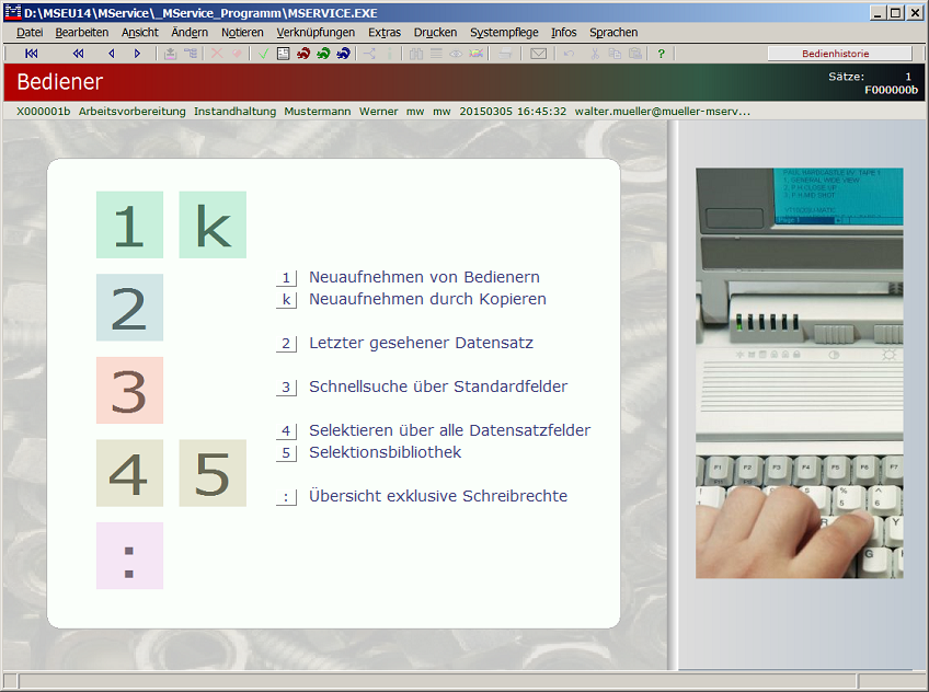 Themenmenü Benutzer