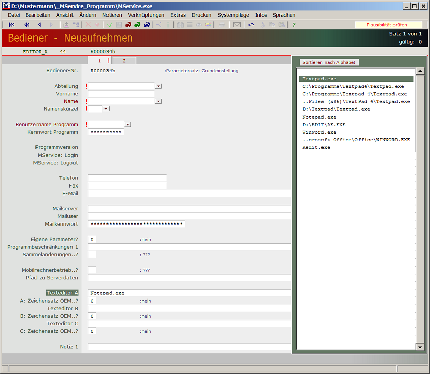 Neuaufnehmen von Benutzern