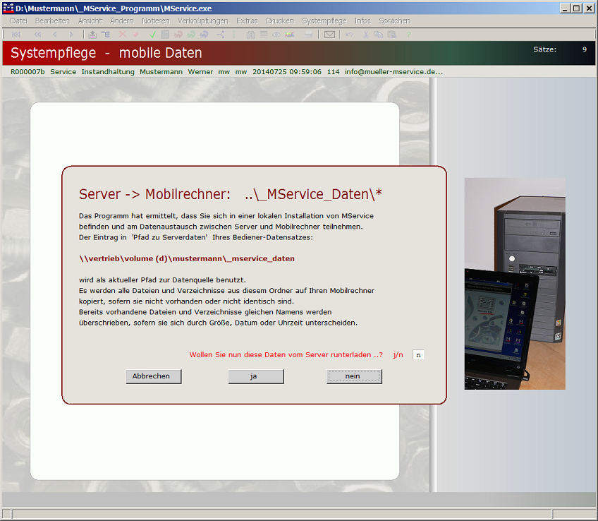 Runterladen _MService_Daten