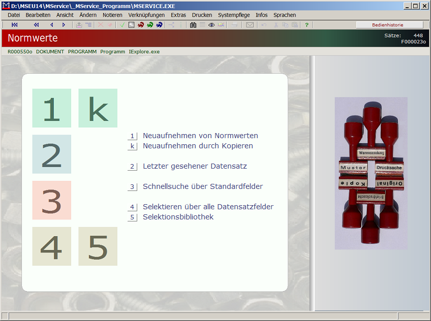 Themenmenü Normwerte